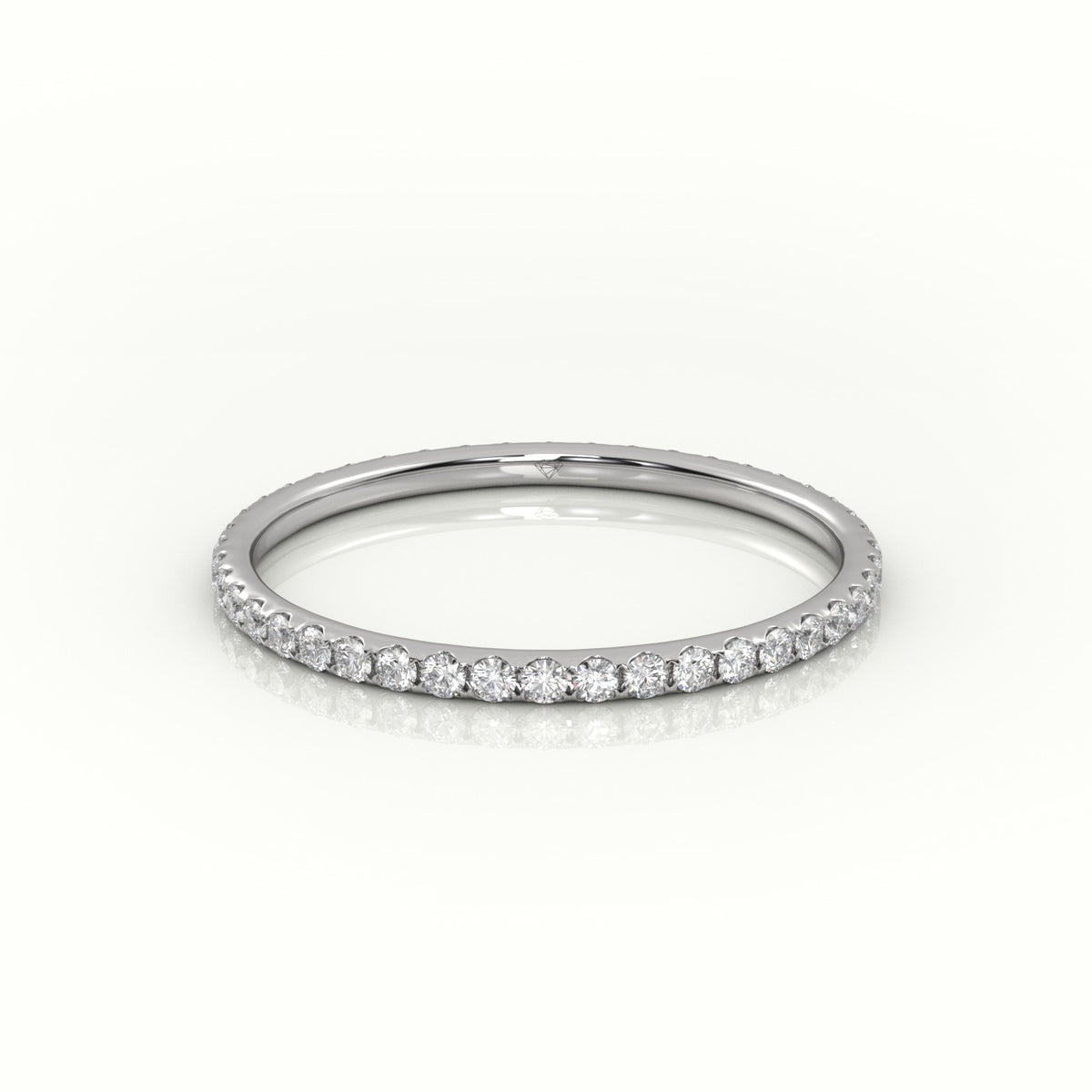 Round Diamonds Eternity Diamond Wedding Band — White Gold