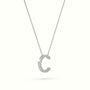 Initial "C" Diamond Necklace - 18k Gold — White Gold
