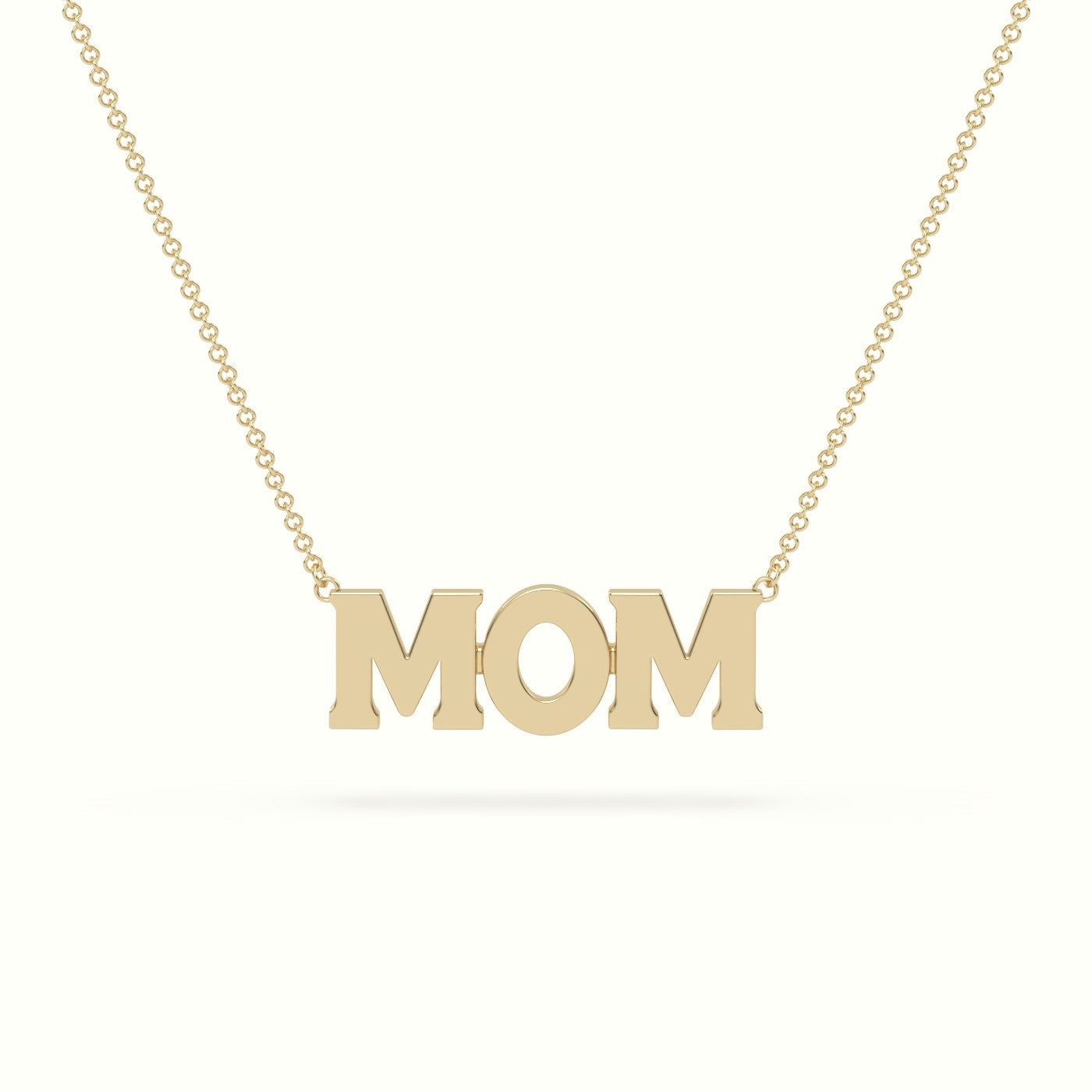 Mom Necklace — Yellow Gold
