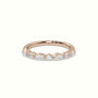 Marquise And Round Diamond Half Eternity Wedding Ring — Rose Gold
