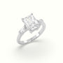 Radiant Trilogy Diamond Engagement Ring — White Gold