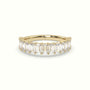 Emerald Cut Diamond Wedding Ring — Yellow Gold