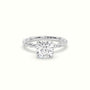 Asscher Cut Diamond Solitaire Engagement Ring — White Gold