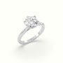 6-Prong Solitaire Round Diamond Engagement Ring — White Gold