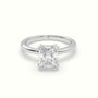 Radiant Cut Diamond Solitaire Engagement Ring — White Gold
