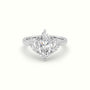 Marquise Diamond Trilogy Half Moon Engagement Ring — White Gold
