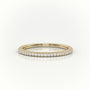 Round Cut Diamond Scallop Set Half Eternity Band — Yellow Gold