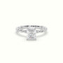 Radiant Cut Diamond Solitaire Engagement Ring — White Gold