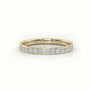 Princess Cut Diamond Channel Setting Eternity Wedding Band — Yellow Gold