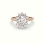 Oval Cut Diamond Halo Engagement Ring — Rose Gold