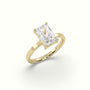 Radiant Cut Solitaire Diamond Ring Precious Jewels Antwerp Radiance — Yellow Gold