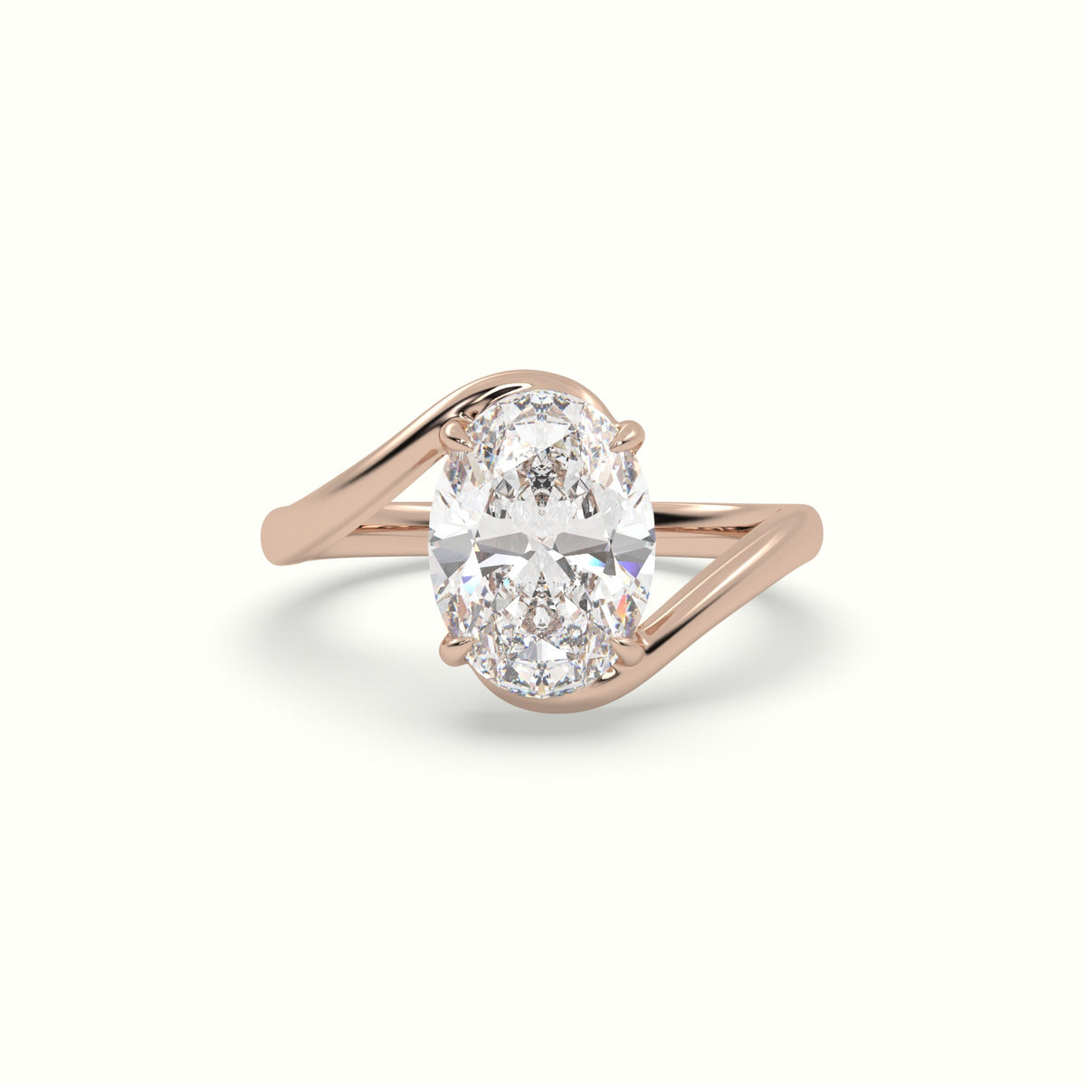 Oval Solitaire Engagement Ring — Rose Gold