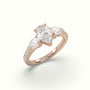 Pear-Shaped Trilogy Diamond Ring — Rose Gold