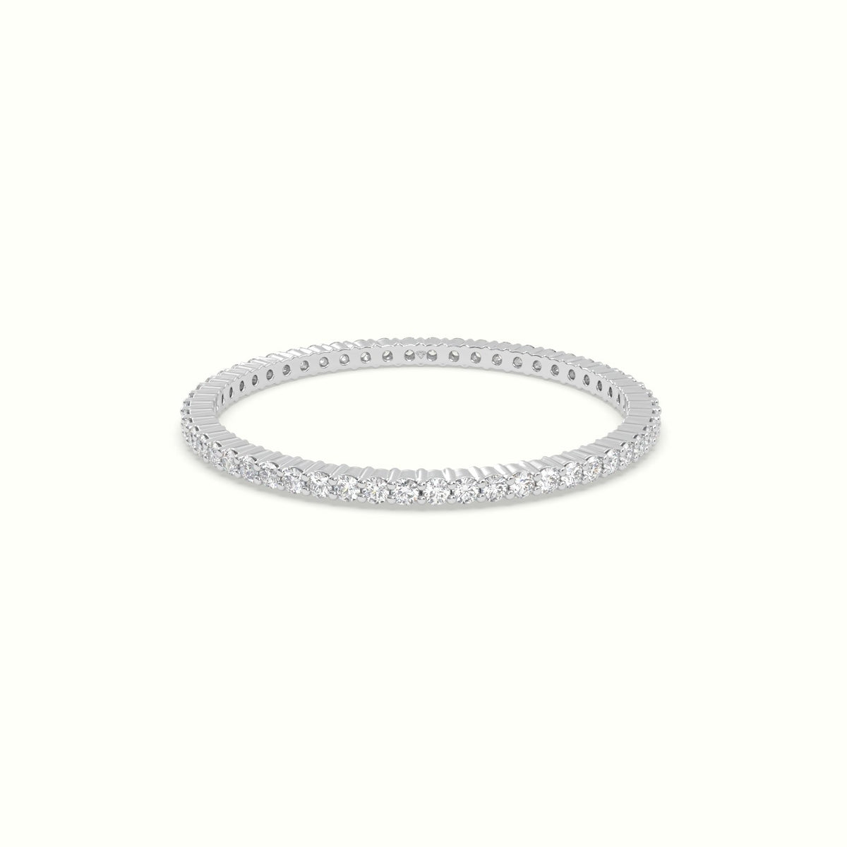 Classic Round Cut Diamond Eternity Ring — White Gold