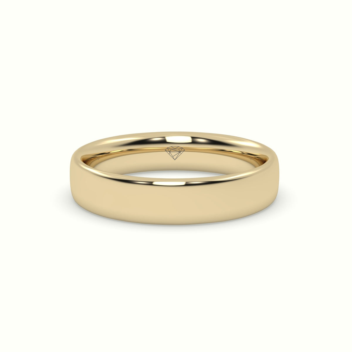 Classic Profile E Wedding Ring — Yellow Gold