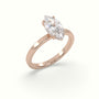 Marquise Cut Hidden Halo Engagement Ring — Rose Gold