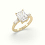 Radiant Trilogy Diamond Engagement Ring — Yellow Gold