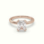 Radiant Cut Diamond Solitaire Engagement Ring — Rose Gold