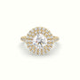 Round Cut Diamond Halo Engagement Ring — Yellow Gold