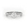 Round Cut 6 Prongs Solitaire Engagement Ring — White Gold