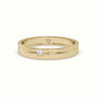 Single Stone Diamond Wedding Band — Yellow Gold