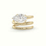 Pear Diamond Solitaire Snake Wrap Engagement Ring — Yellow Gold