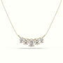 Oval Diamond Prong Setting Pendant Necklace — Yellow Gold