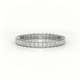 Princess Cut Diamond Bar Setting Eternity Wedding Band — White Gold