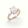 Radiant Trilogy Diamond Engagement Ring — Rose Gold