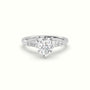 Heart Cut Diamond Engagement Ring With Side Stones — White Gold