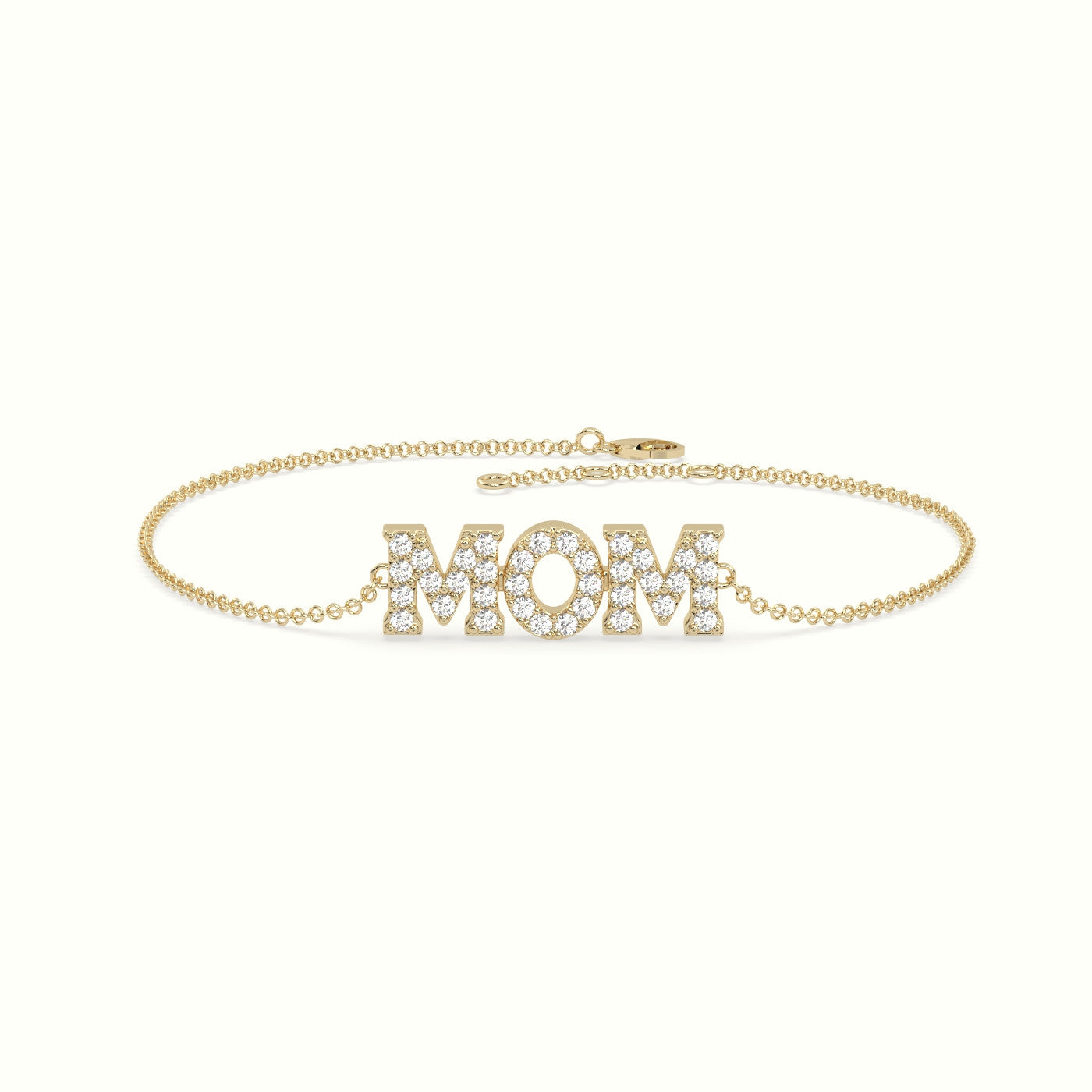 Diamond Mom Bracelet — Yellow Gold