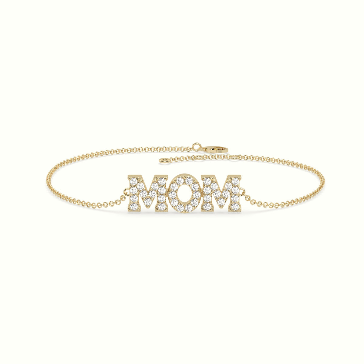 Diamond Mom Bracelet — Yellow Gold