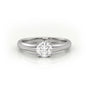 Round Cut Diamond Solitaire Ring — White Gold
