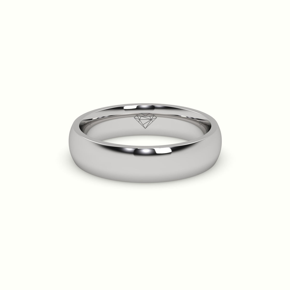 Traditional Wedding Band — White Gold