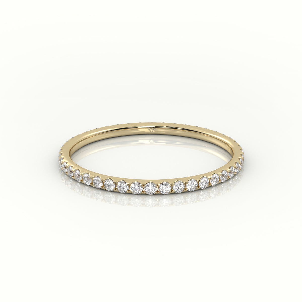 Round Diamonds Eternity Diamond Wedding Band — Yellow Gold