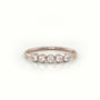 Round Cut Diamond Bezel Setting Designer Ring — Rose Gold