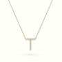 Initial "T" Diamond Necklace - 18k Gold — Yellow Gold