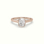 Cushion Cut Diamond Bezel Set Engagement Ring — Rose Gold