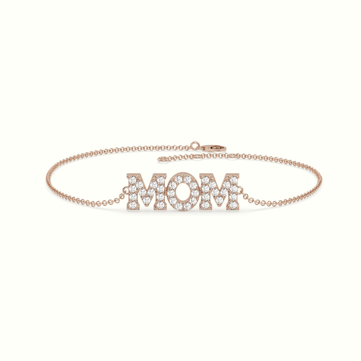 Diamond Mom Bracelet — Rose Gold