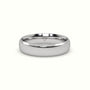 Modern Court Wedding Band — White Gold