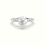 Pear Cut Diamond Engagement Ring With Side Stones — White Gold
