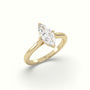 Marquise Solitaire Diamond Engagement Ring — Yellow Gold