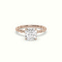 Asscher Cut Diamond Solitaire Engagement Ring — Rose Gold