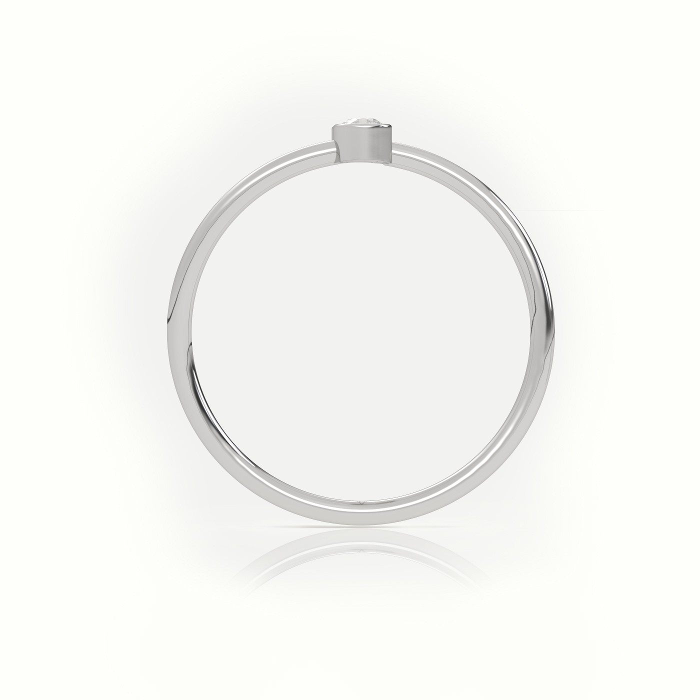 18k white gold  round cut dual diamond designer ring Photos & images