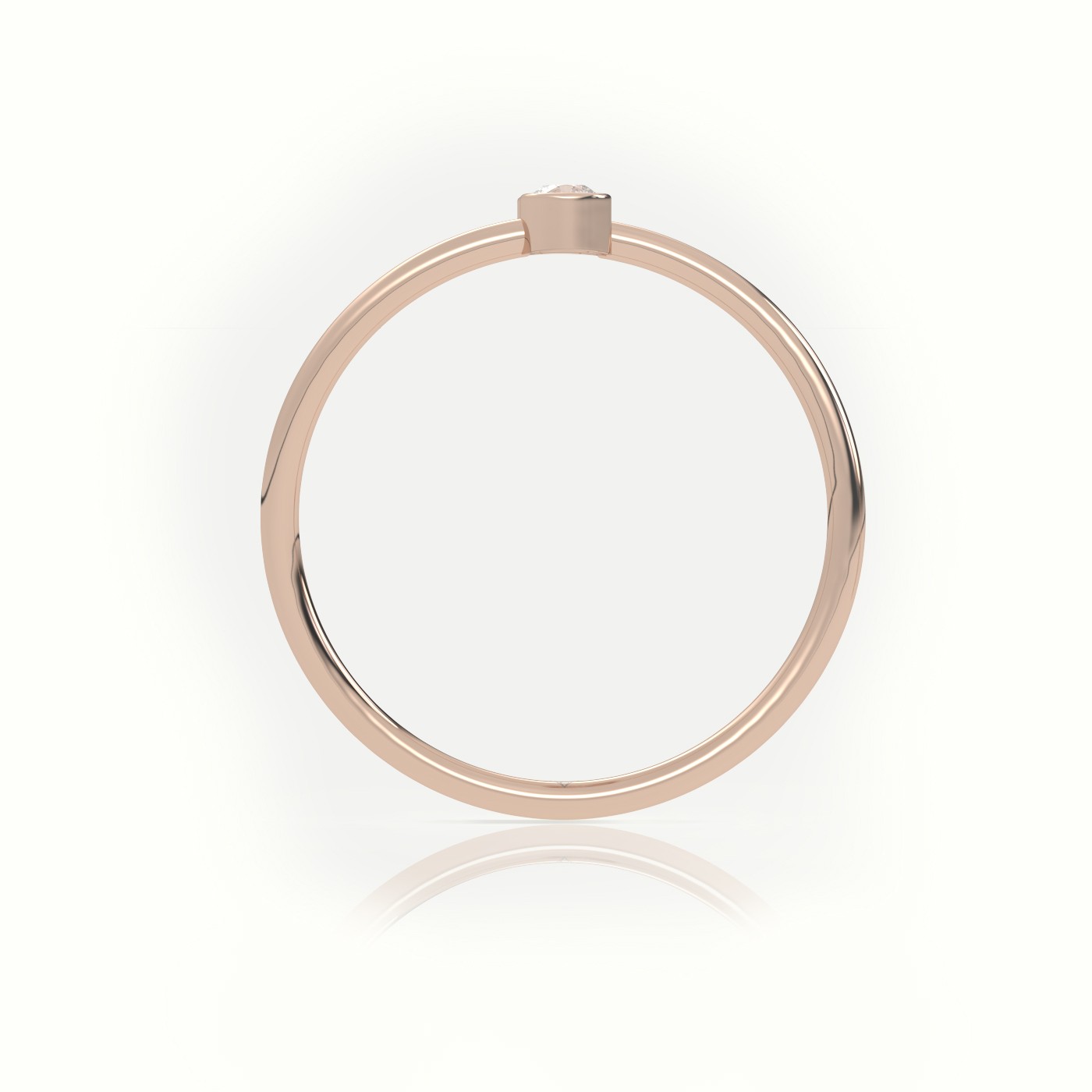 18k rose gold  round cut dual diamond designer ring Photos & images