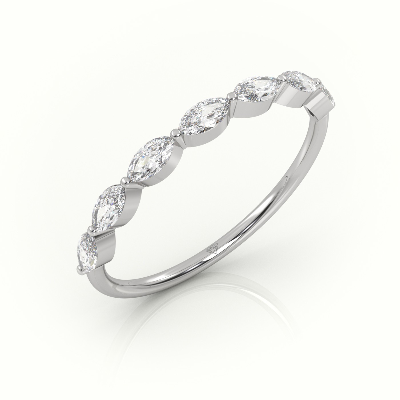 18k white gold  marquise cut diamond designer ring Photos & images