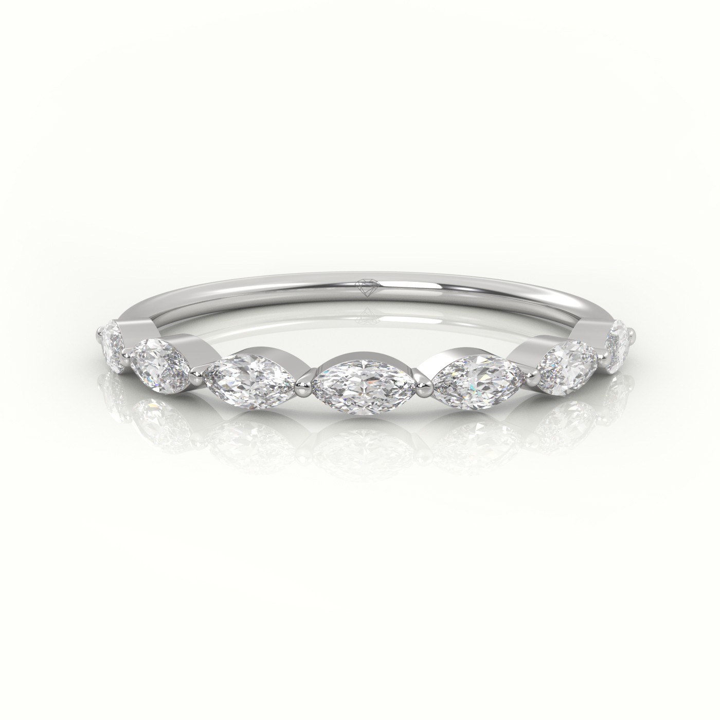 18k white gold  marquise cut diamond designer ring