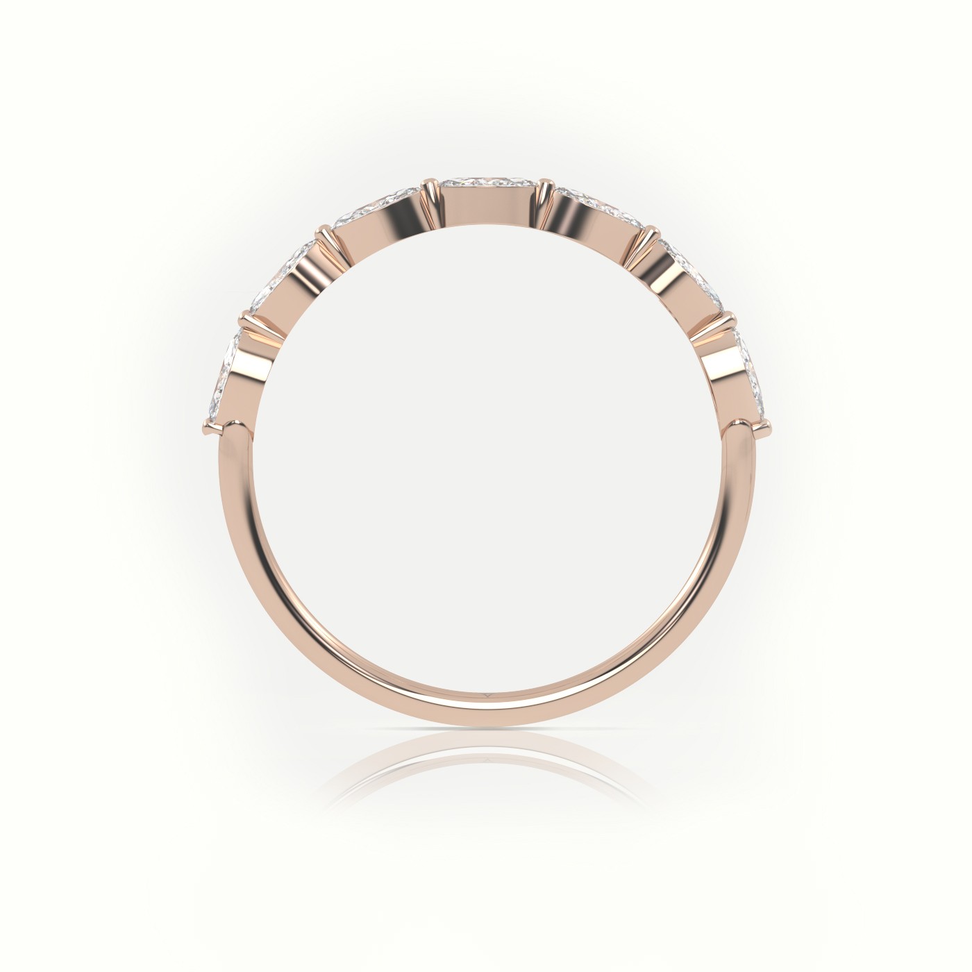 18k rose gold  marquise cut diamond designer ring Photos & images