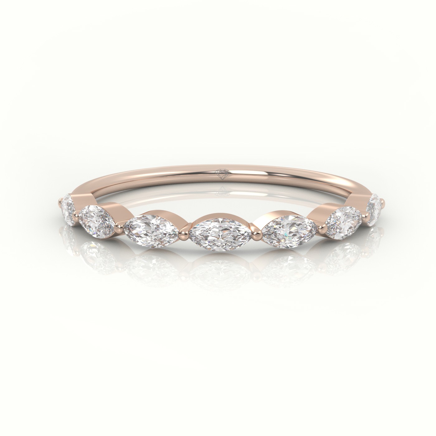 18k rose gold  marquise cut diamond designer ring