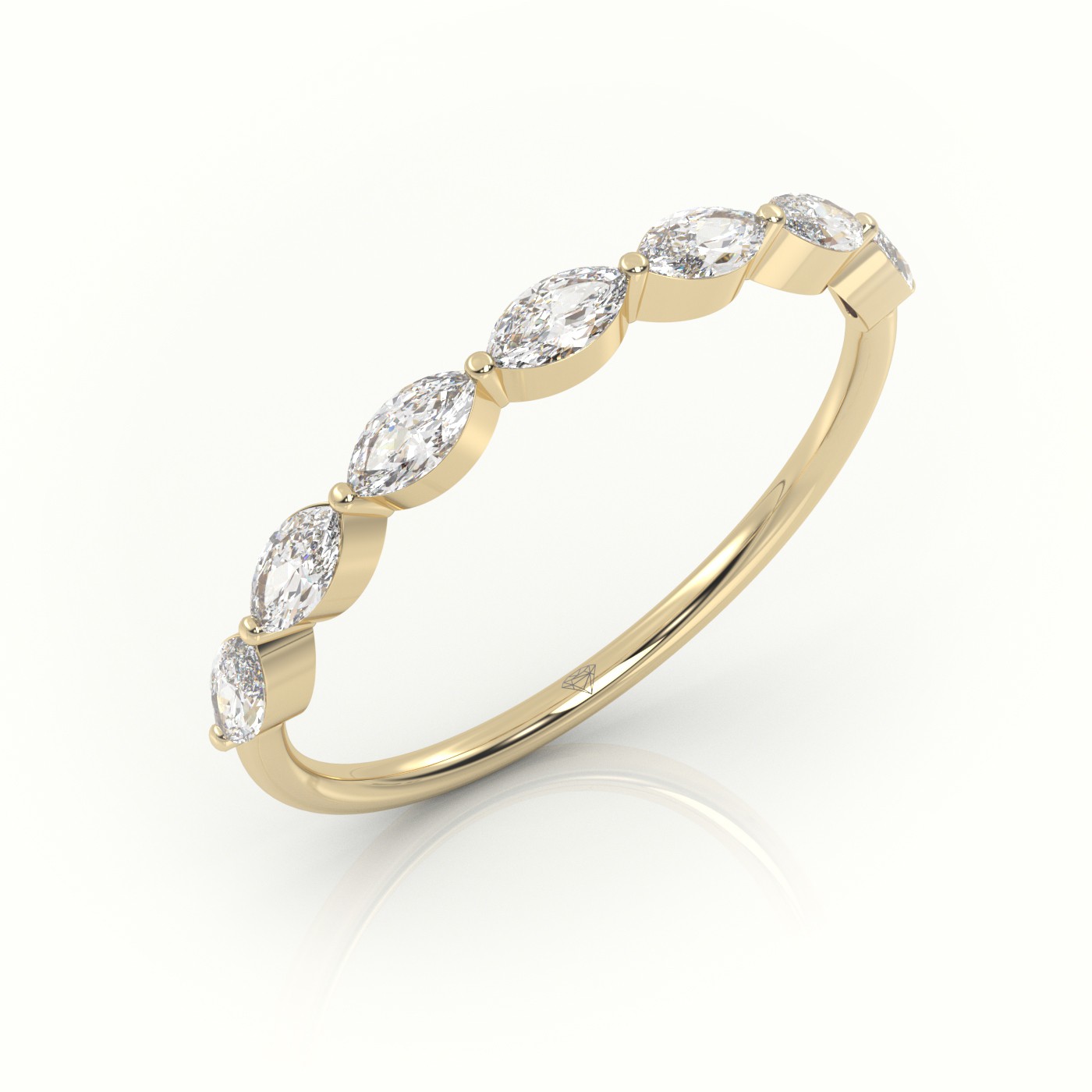 18k yellow gold  marquise cut diamond designer ring Photos & images